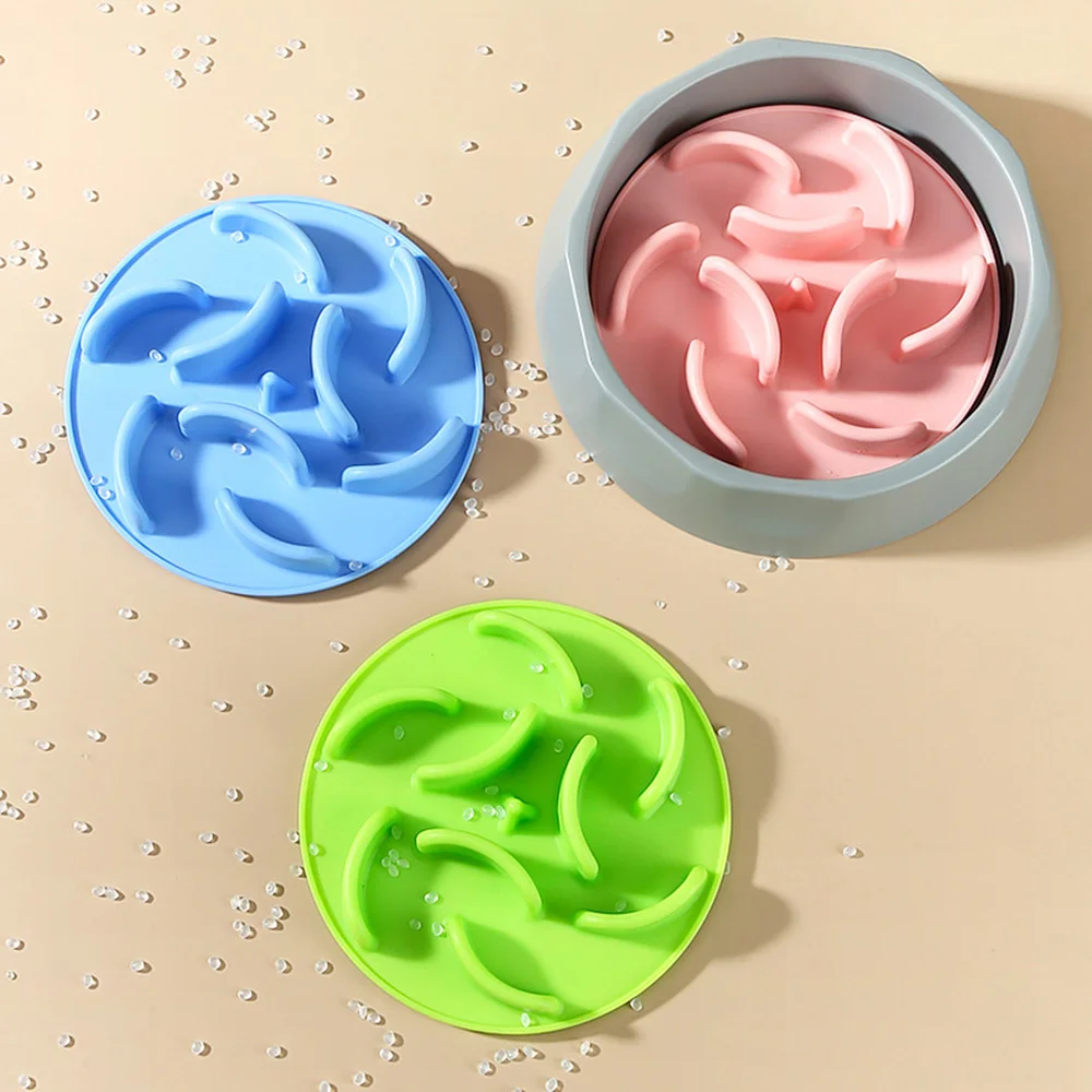 Cuenco de alimentación lenta para mascotas para perros y gatos + tapete antiasfixia: almohadilla para lamer con ventosa y tapete para comida para mascotas, tapetes de comedor antideslizantes para mascotas, - imagen 2