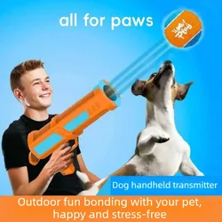Lanzador manual de pelotas de tenis para perros – Juguete interactivo