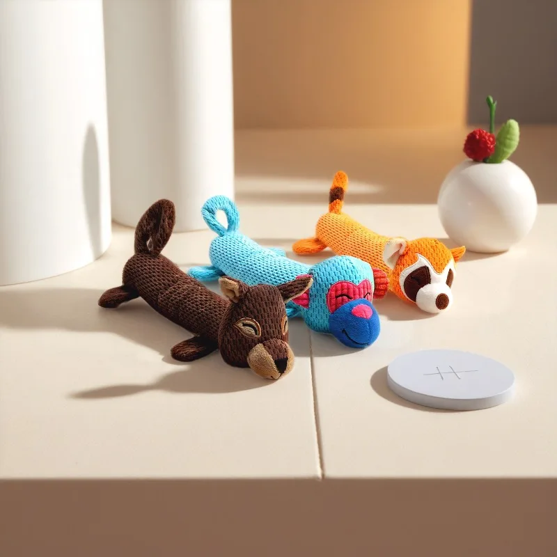 Juguete divertido para perros, juguete de peluche con sonido resistente a mordeduras, León, Lobo, elefante, mascota de dibujos animados, juguete para perros chillón para perros pequeños y medianos - imagen 4