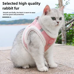 Correa reflectante felpa para gatos y perros pequeños - Invierno