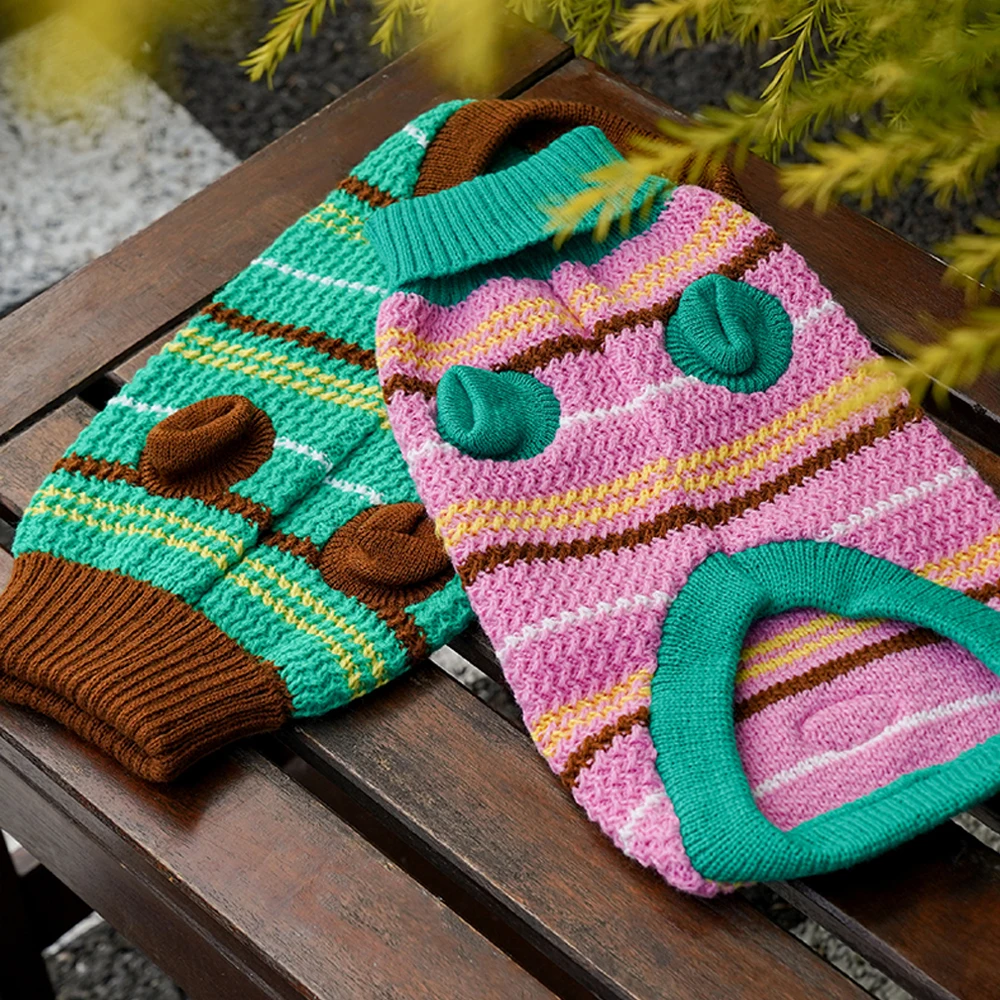 Camiseta a rayas hecha a mano para perros pequeños, abrigo elástico de manga corta para Italia, galgo, Whippet, suéter suave, pijamas para perros - imagen 5