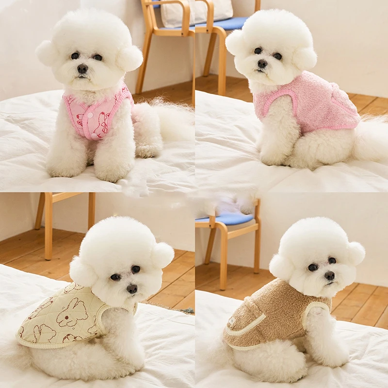 Abrigo de doble cara para perros, chaqueta cálida de invierno para cachorros, ropa gruesa para mascotas para perros pequeños y medianos, ropa de peluche para Chihuahua - imagen 3