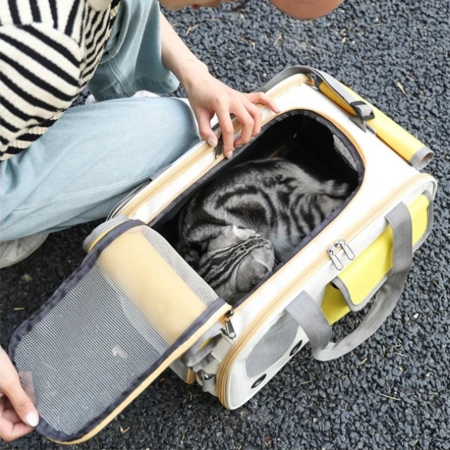 Bolsa de transporte bandolera para gatos y perros – Gran capacidad - imagen 2