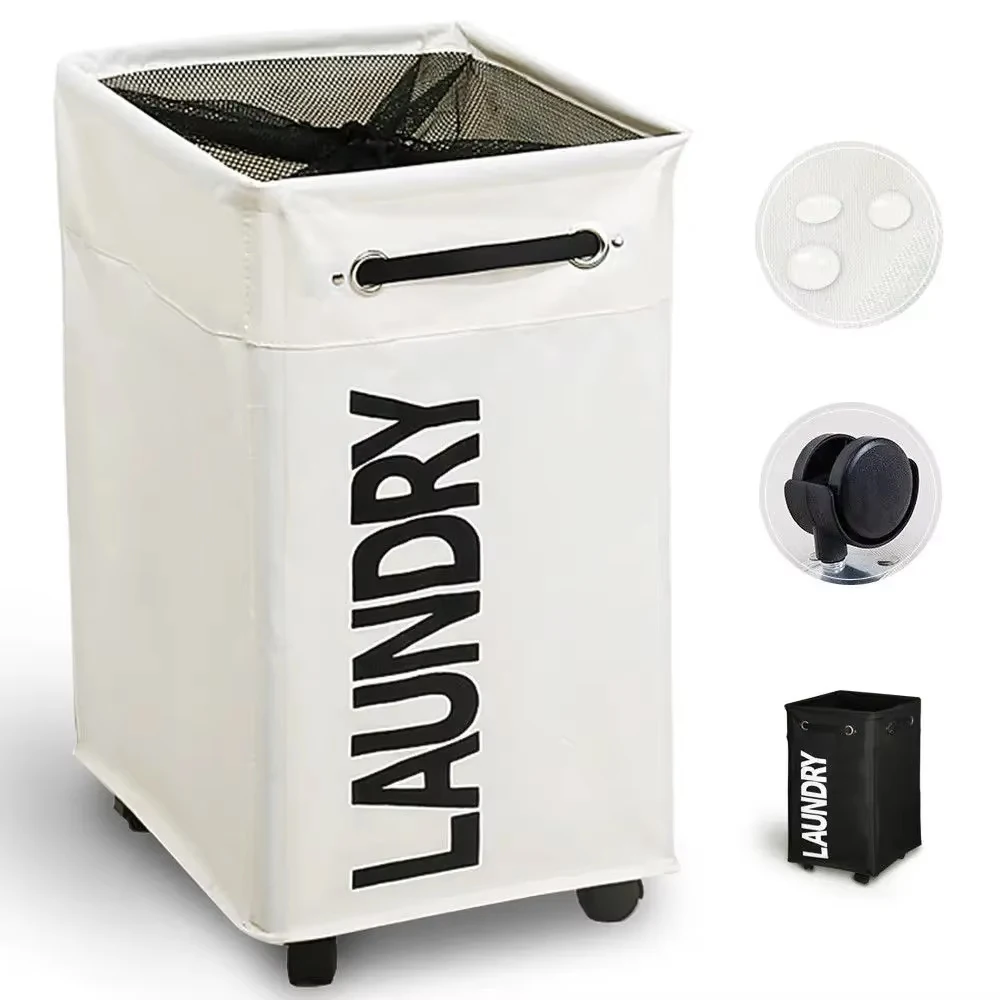 Cesta almacenamiento multiuso – Plegable y con ruedas para el hogar - imagen 5