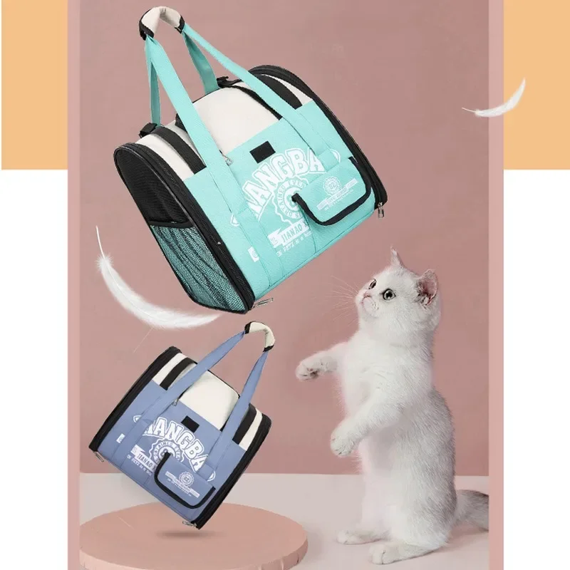 Bolsa para mascotas, bolsa portátil para salir de gatos, mochila para perros y gatos de gran capacidad, transpirable y a la moda - imagen 3