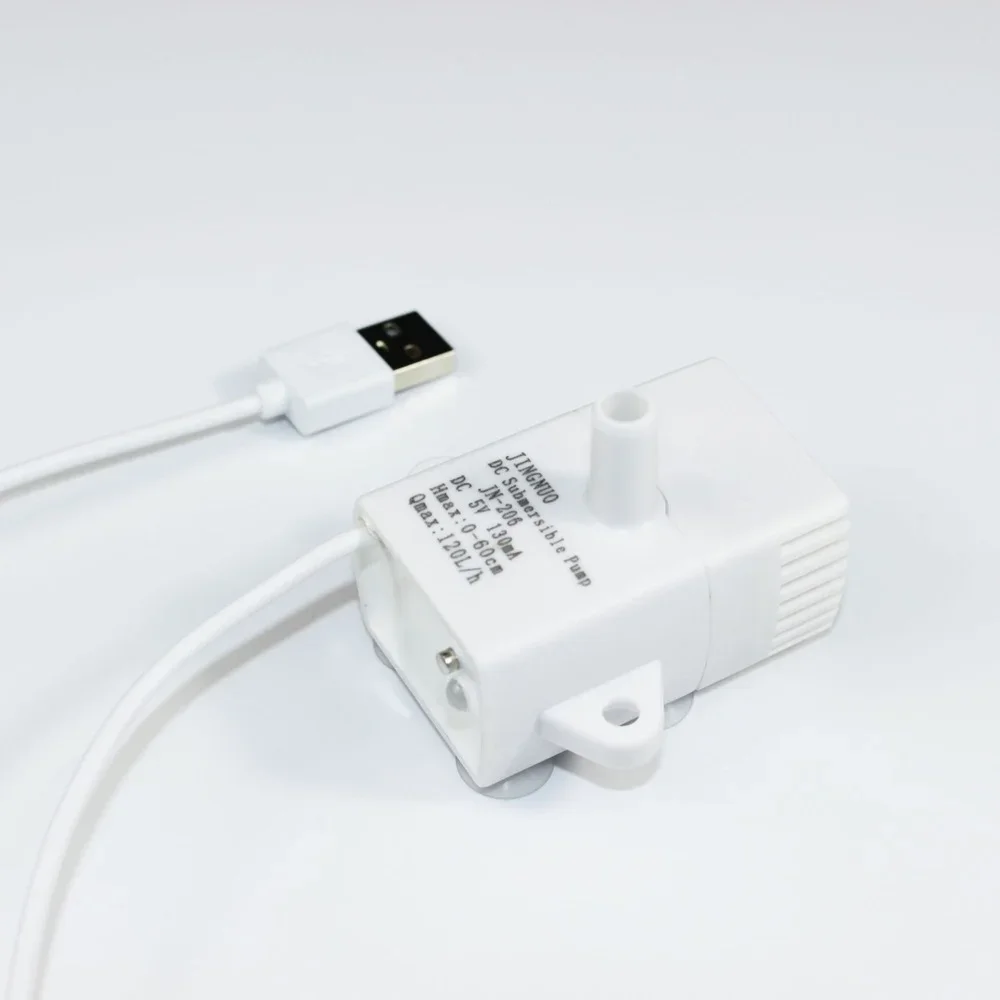 Bomba de agua con luz LED para mascotas, fuente de agua de 5V con USB, accesorios de Motor de repuesto para gatos, tazón para beber, dispensador de agua para perros - imagen 2