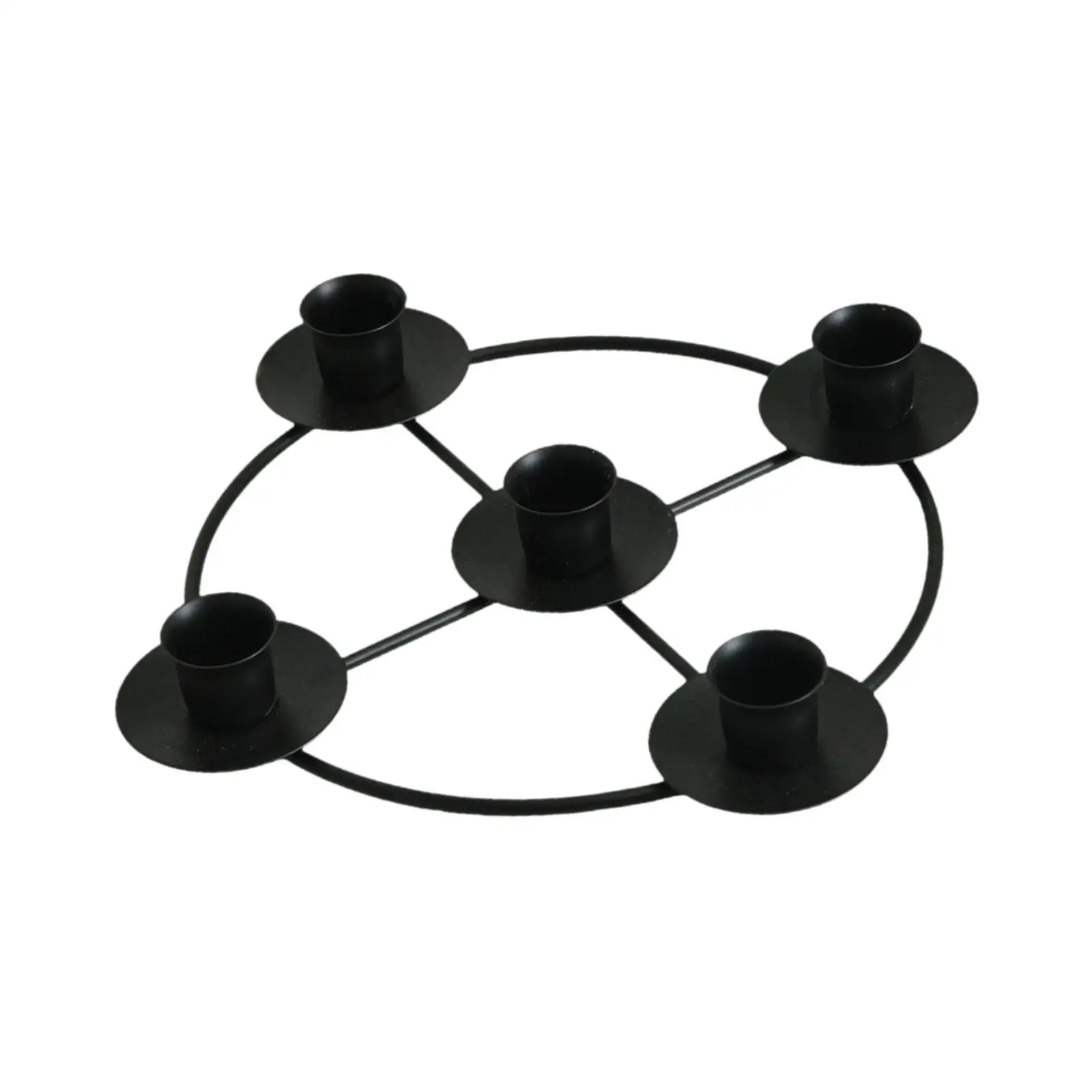 Advent Wreath Ring Iron Candle Holder European Centerpiece Metal Candlesticks for Christmas Table Decor Home Advent Wreath Ring Iron Candle Holder European Centerpiece Metal Candlesticks for Christmas Table Decor Home