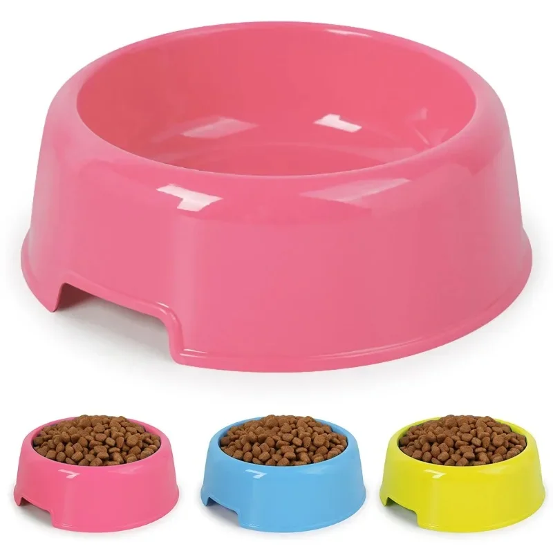Cuencos para mascotas de Color sólido de alta calidad, cuenco individual de plástico ligero de color caramelo, cuenco para perros pequeños y gatos, suministros de alimentación para mascotas, 1 ud. - imagen 2