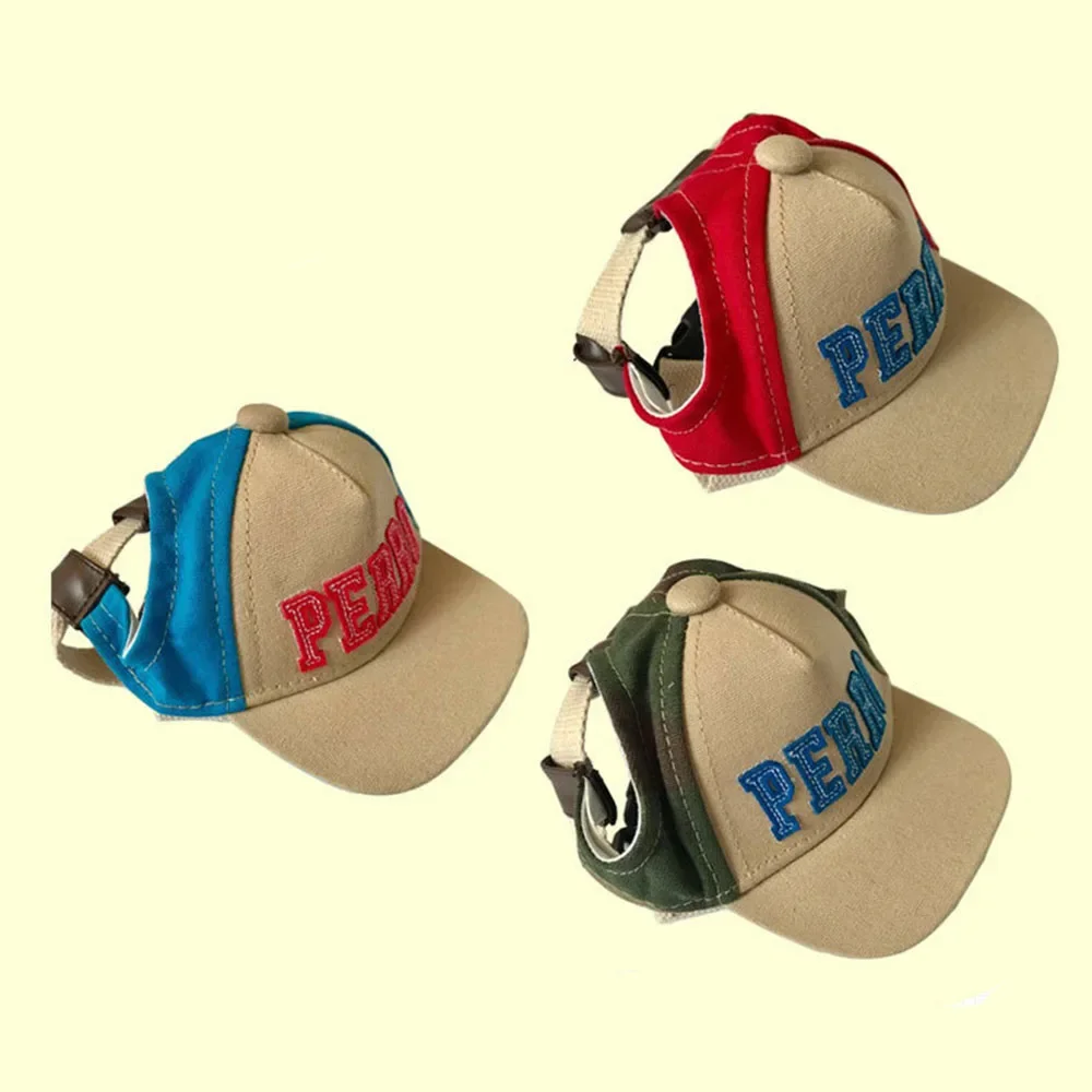 Sombrero de béisbol con visera para mascotas, gorra deportiva con letras, accesorio para Chihuahua, para verano - imagen 3