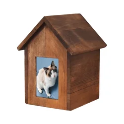Caja de urna de madera para mascotas, marco de fotos con forma, cajas de urna para cenizas de gatos funerales conmemorativas, recuerdos de imagen para perros y gatos, cajas de cenizas para mascotas de escritorio