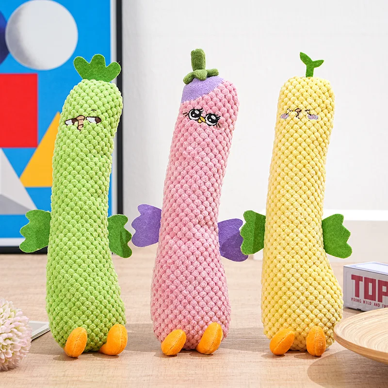 Juguetes peluche verduras para perros pequeños y medianos – Masticar