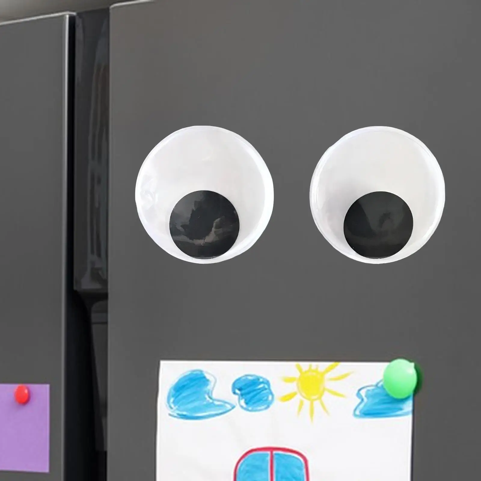 Wiggle Googly Eyes Decor Large 3D Effect Self Adhesive Sticky Eyes for Refrigerators Animate Puppets Crafts Handicrafts Photos