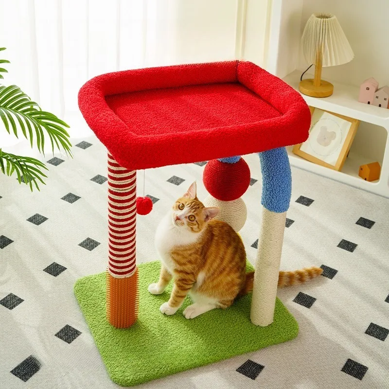 Marco de escalada colorido para gatos, plataforma de salto de Sisal, soporte para gatos, juguete de agarre, productos de muebles para mascotas, rascadores, accesorios