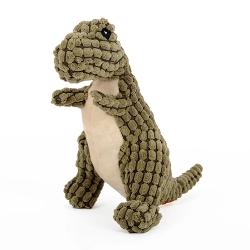 Gatos y perros, juguetes de dinosaurios de peluche para mascotas, dinosaurios de peluche indestructibles, juguetes para masticar, relleno chirriante, suministros para mascotas para perros pequeños y grandes - imagen 3