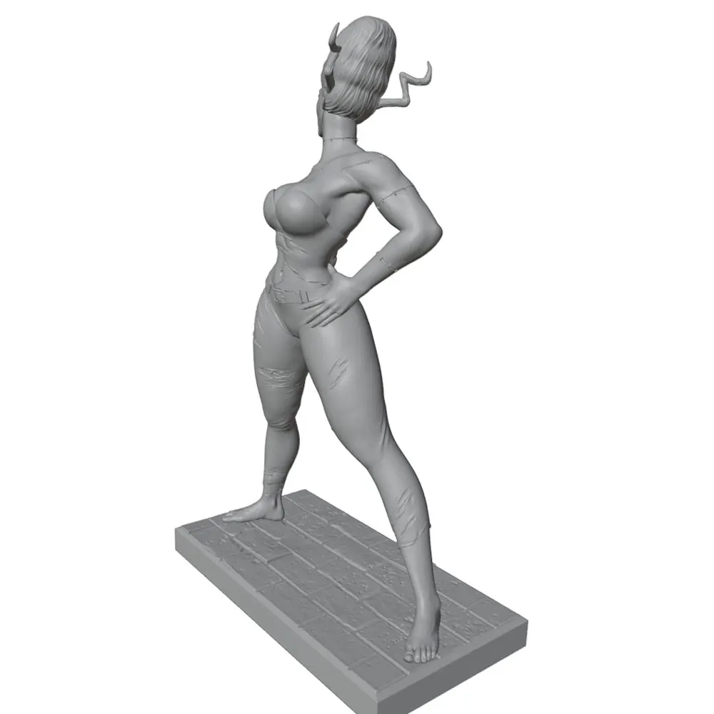 Kit resina impreso 3D muñeca chica sexy mini DIY sin montar ni pintar - imagen 4