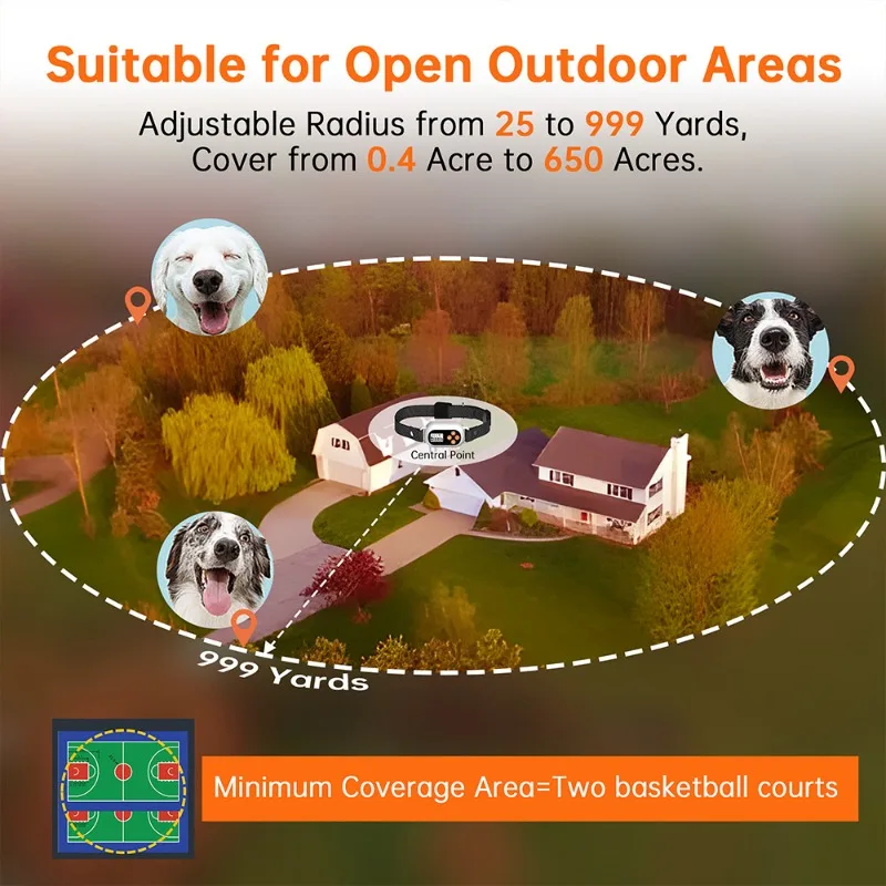 Valla electrónica inteligente con GPS para mascotas, carcasa inalámbrica para mascotas, Collar de adiestramiento al aire libre impermeable para perros, productos para mascotas, accesorios - imagen 2