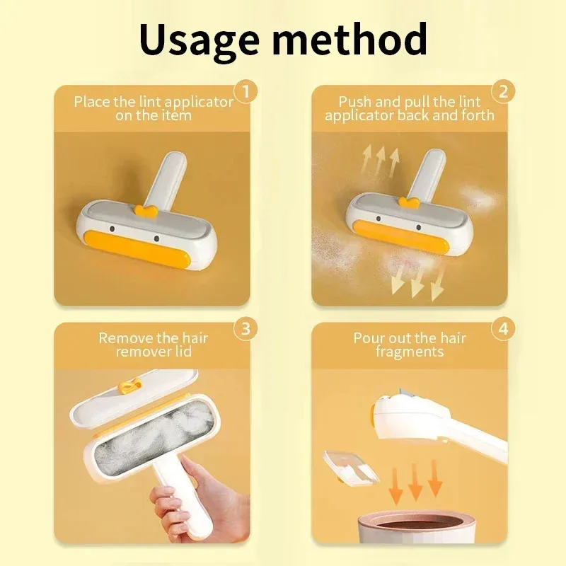 Herramienta de limpieza de pelo de mascotas para alfombras de sofá, removedor de pelo eficaz para perros y gatos, rascador adhesivo de pelo reutilizable, limpieza de piel específica para mascotas - imagen 4