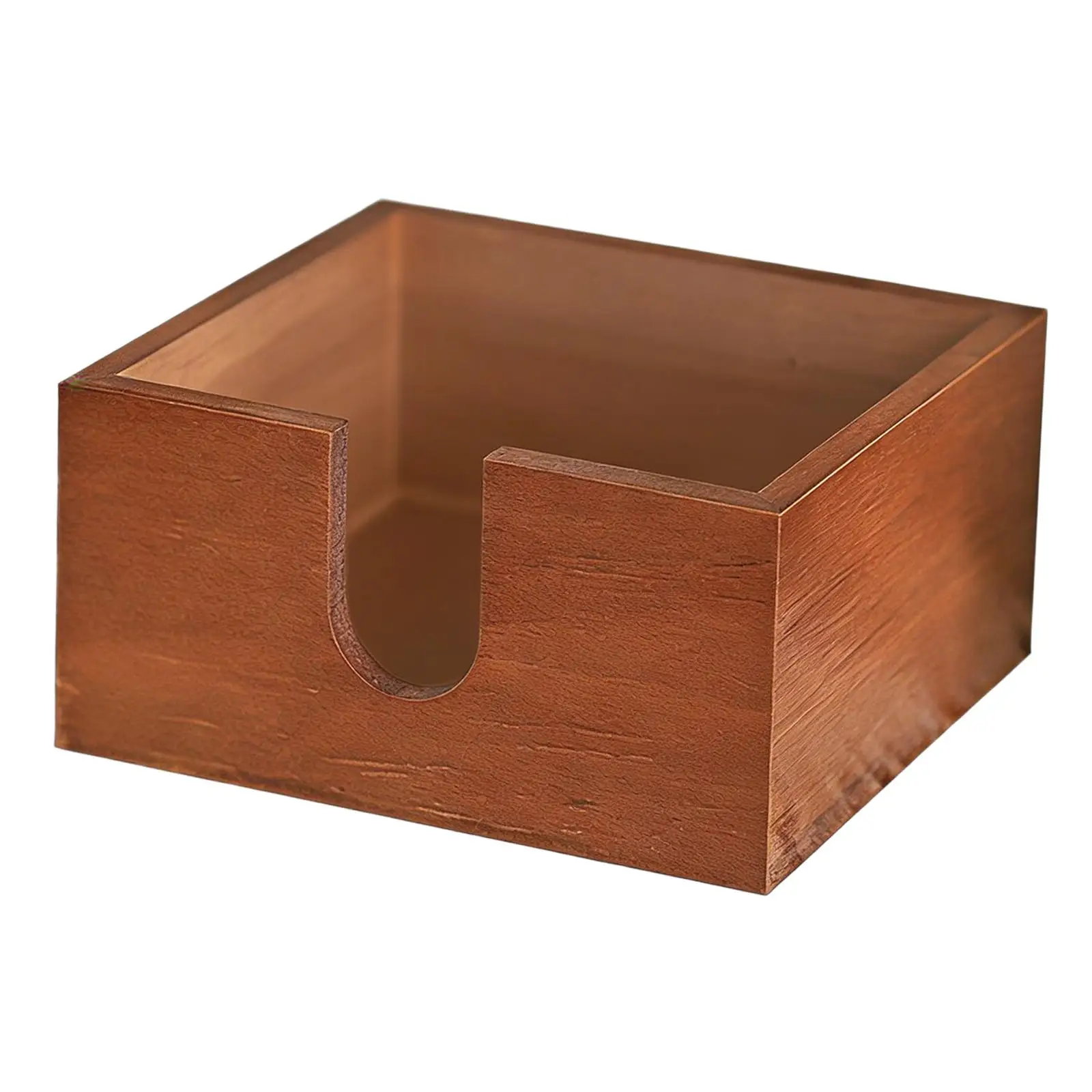 Wood Table Napkin Holder Decorative Memo Pad Organizer Storage Box for Home Office Desk Kitchen Restaurant Cafe Bar