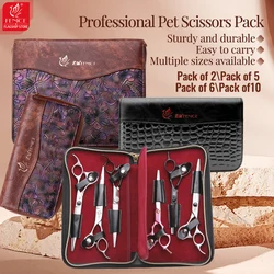 Estuche de cuero para tijeras de peluquería – Gatos y perros