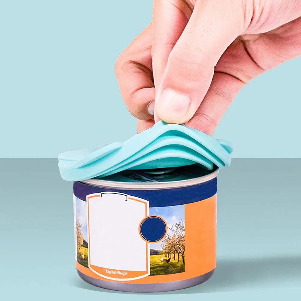 Tapa enlatada de silicona reutilizable 3 en 1 para perros y gatos, sellador de alimentos, cuchara, cubierta para alimentos para mascotas, almacenamiento, tapas de mantenimiento fresco, cuenco, accesorios para perros - imagen 3