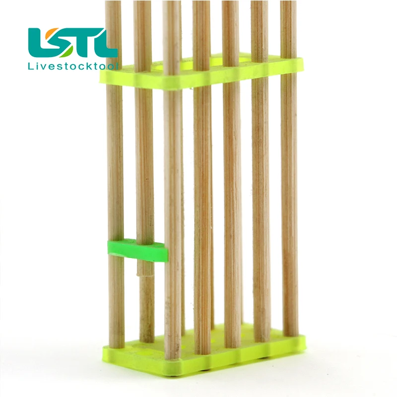 Jaula de abeja reina de bambú alargada, jaula de transporte de aislamiento, herramientas de apicultura, 50 piezas - imagen 5