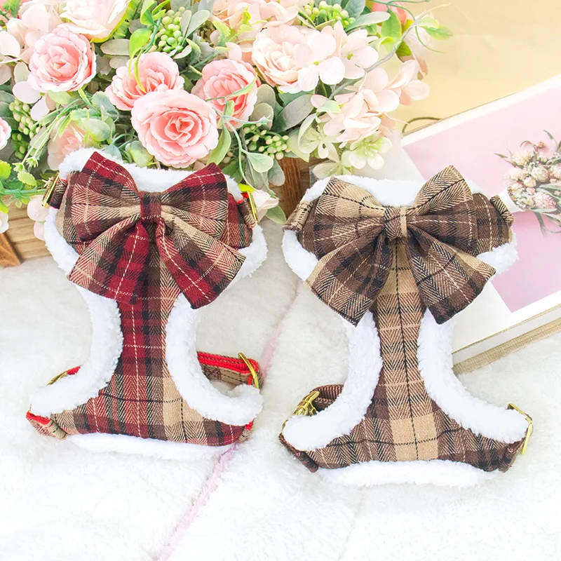 Arnés suave para perros y gatos, chaleco Pland, arnés para cachorros, conjunto de correa ajustable para perros pequeños y medianos, arnés de entrenamiento para caminar - imagen 3