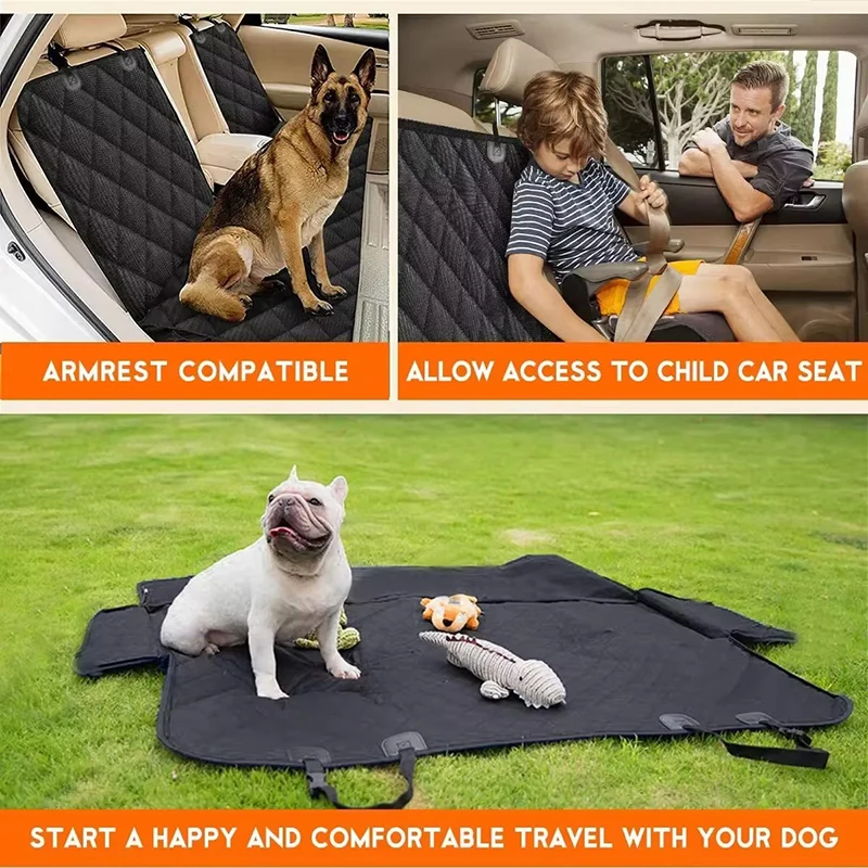 Protector asiento trasero coche para perro – Funda impermeable y antitela - imagen 5