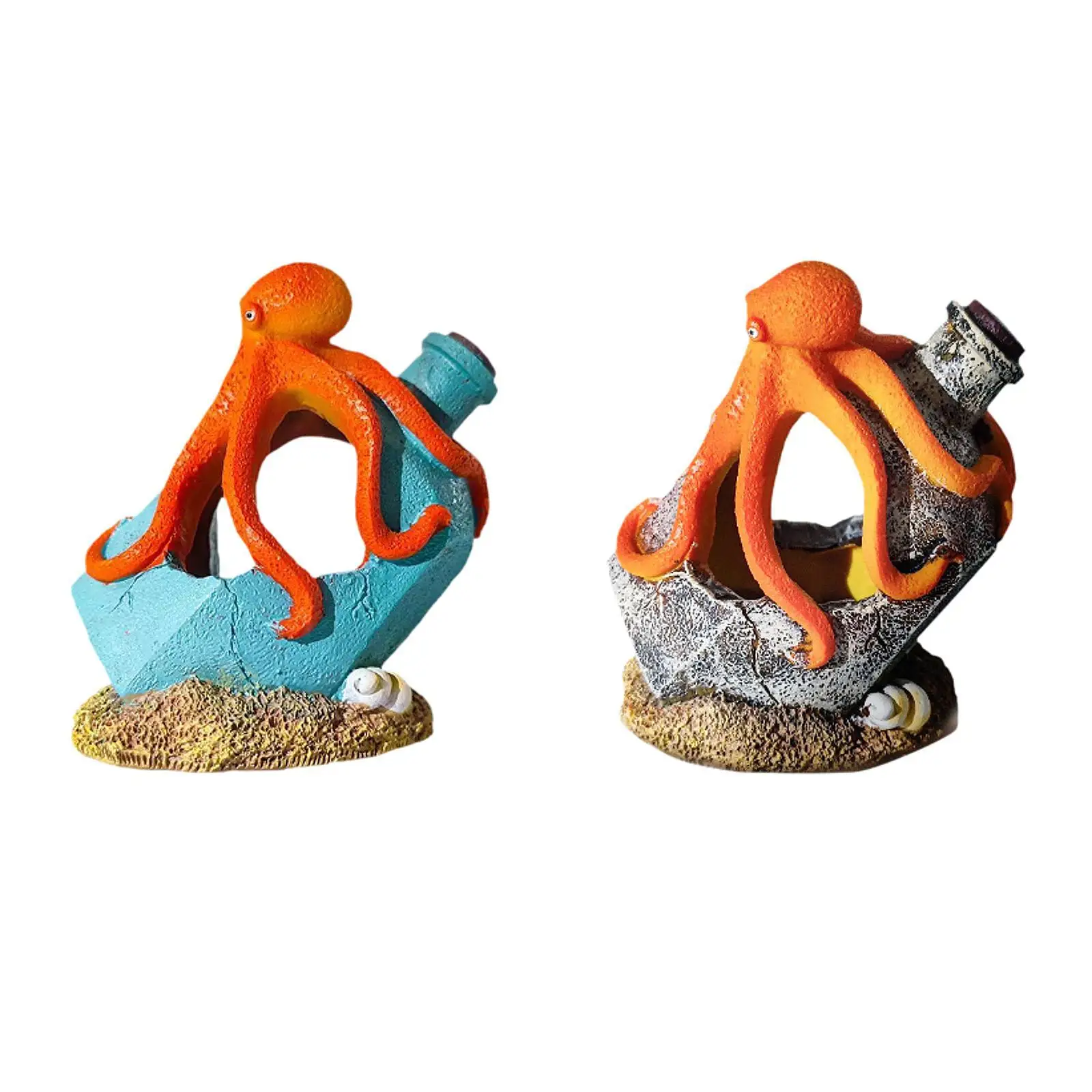 Aquarium Decoration Lifelike Fish Shrimp Hiding House Fish Shrimp Shelter for Tabletop