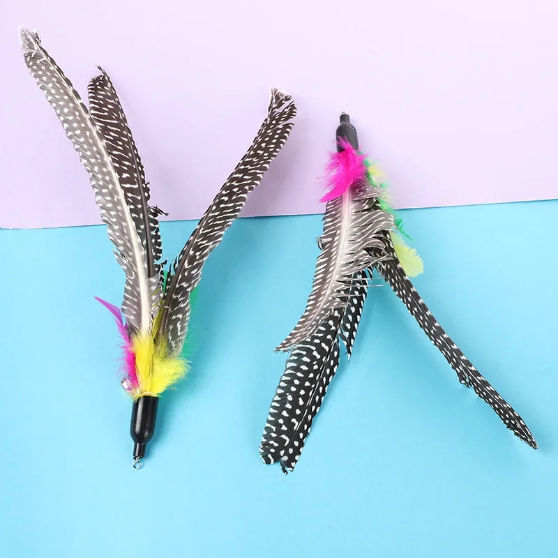Juguete para Gato, campana grande de plumas y perlas, caña de pescar, cabezal de repuesto, palo para gato divertido, juguete interactivo, juguetes interactivos para gatos - imagen 4