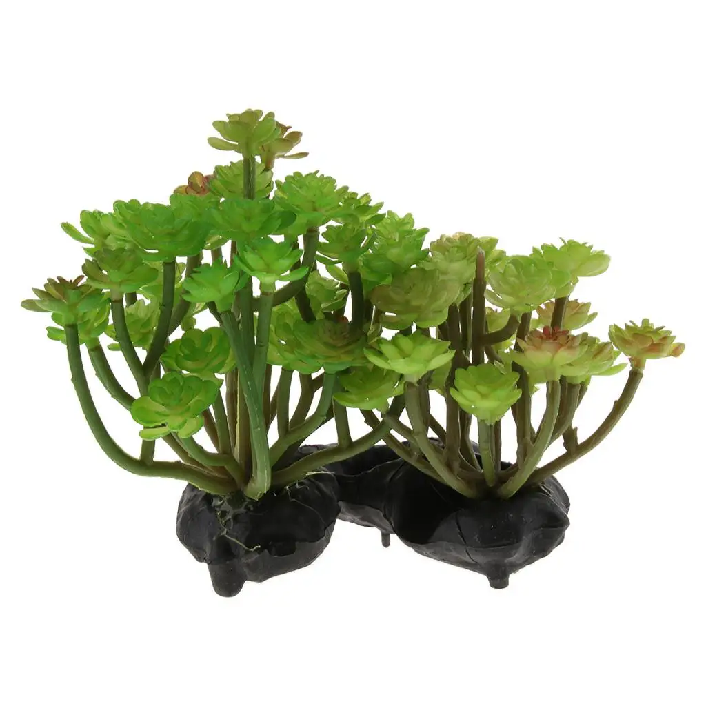 Landscaping of Resin Plants for The Aquarium Reptiles Terrarium