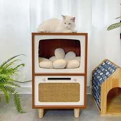 Cama nido doble para gato – Cueva suave antiestrés