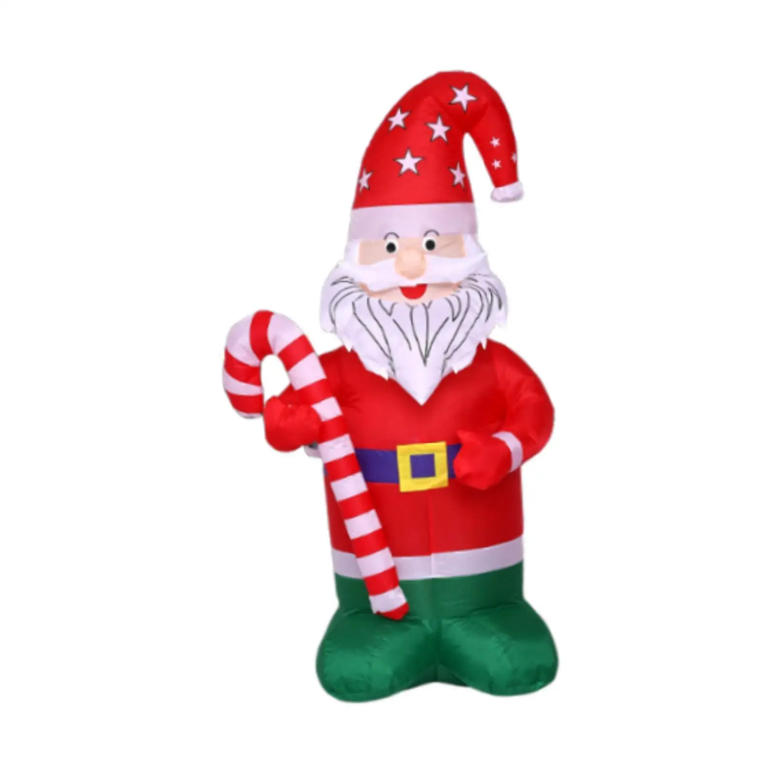 Navidad inflable Papá Noel poliéster 4,92 pies de altura clásico exhibición navideña estatuilla de Papá Noel decoración al aire libre para el patio del hogar de invierno