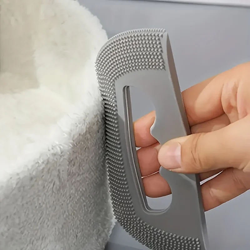 Cepillo removedor de pelo de gato de silicona suave, herramienta de limpieza de pelusas y pelusas para perros y gatos, 2 uds. - imagen 5