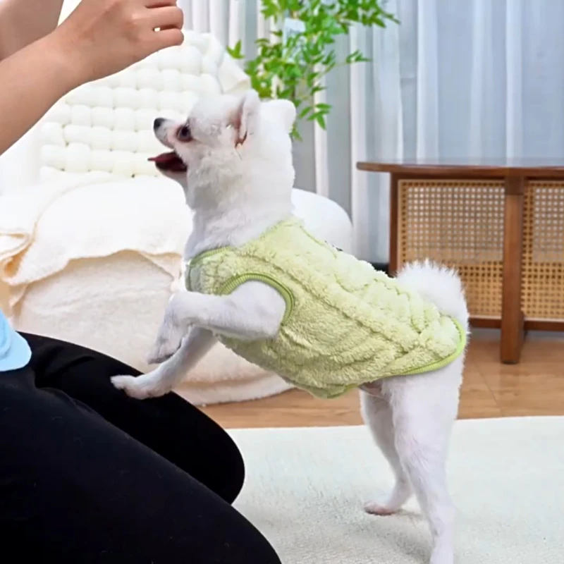 Ropa para perros, Teddy de invierno, Bigbear, Pomerania, Perros pequeños, mascotas, forro polar de tracción para otoño e invierno, suministros para gatos