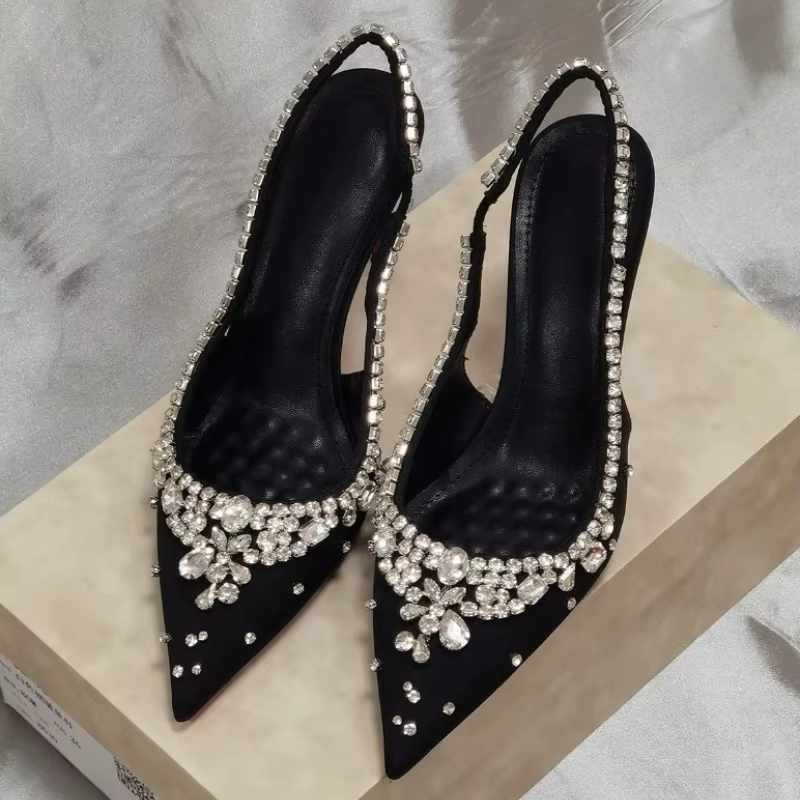 Zapatos de fiesta con pedrería – Tacón alto elegante para bodas y eventos especiales - imagen 4