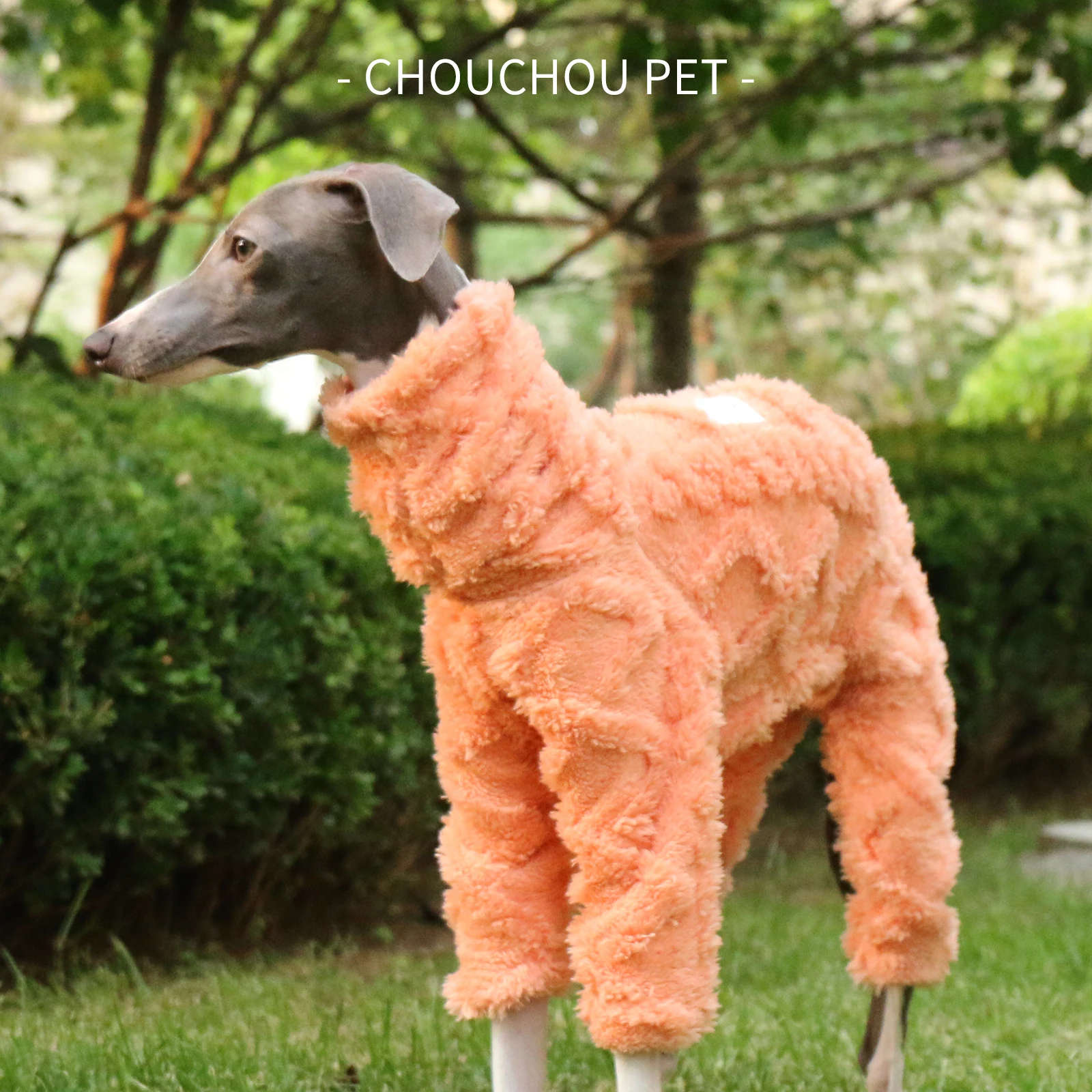 Pijamas de lana de doble cara para cachorros, ropa cálida de Galgo Italiano, ropa de cuatro patas, suave y cómoda, invierno, nuevo patrón