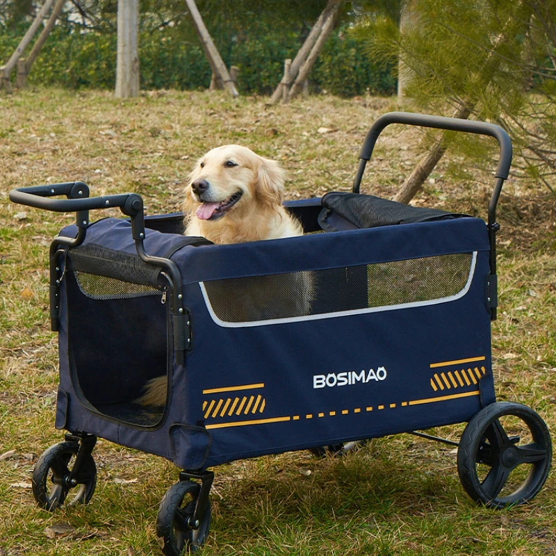 Carrito de Camping para mascotas súper grande, carrito de mano grande para perros al aire libre, carrito de viaje para mascotas, carrito de mano plegable, suministros para perros - imagen 2