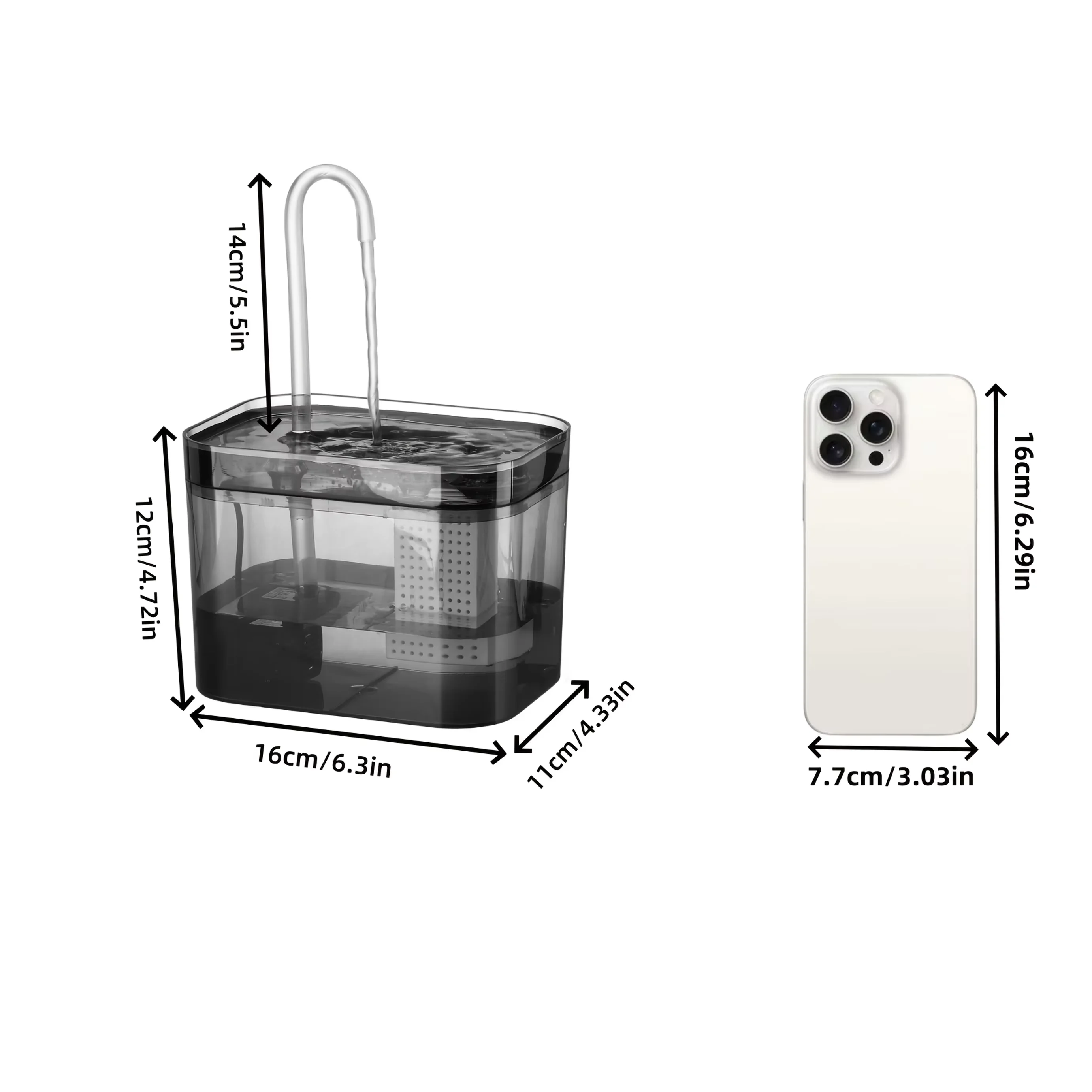 Bebedero automático para gatos y perros con filtro purificador - imagen 5