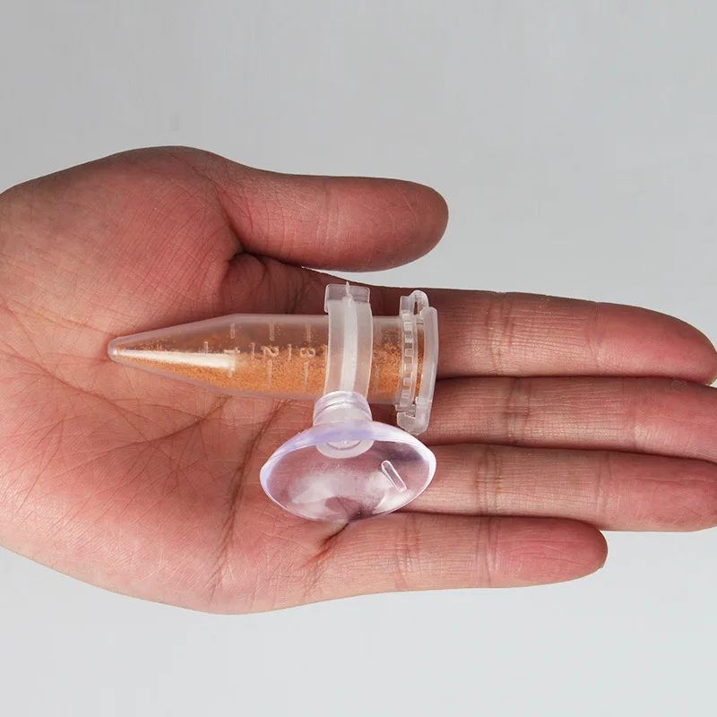 Cono alimentador de peces para salmuera de camarones, embudo de alimentación con ventosa para tanque de acuario, herramienta de alimentación de gusanos y huevos - imagen 5