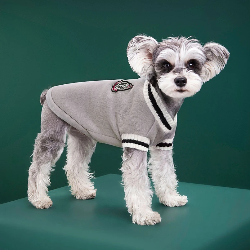 XS-5XL ropa de estilo universitario para mascotas, suéter cálido para perros pequeños y grandes, chaleco para cachorros, abrigo para Bulldog Francés Yorkie Chihuahua, suministros para perros - imagen 3