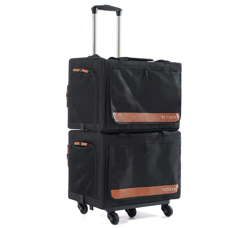 Bolsa transporte portátil dos pisos para gatos y perros - imagen 5