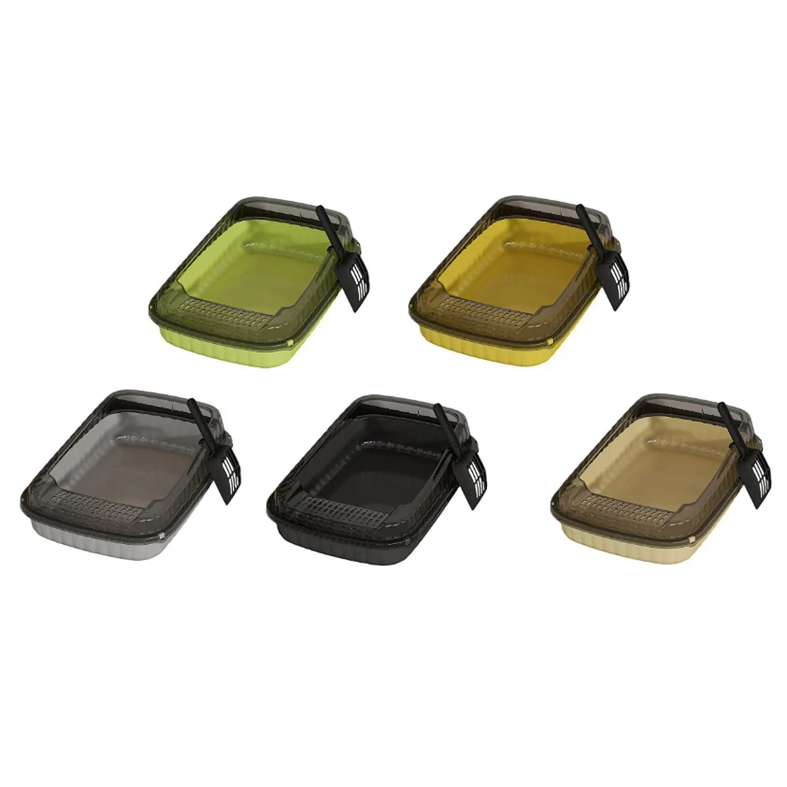 Caja de arena para gatos, arena semicerrada para gatitos, caja de arena para gatos de lado alto, suministros para mascotas, bandeja de arena para mascotas pequeñas, gatos de interior