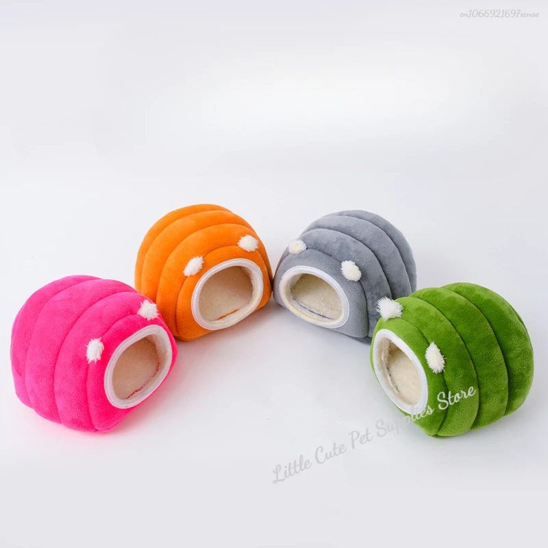 Cama cálida para hámster, cueva para mascotas, jaula para conejillo de indias, casa acogedora, escondite para Mini erizo, conejo barbudo, accesorios para hámster de invierno - imagen 2
