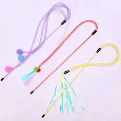 Juguetes para gatos con borlas, palo de rompecabezas para gatos, juguete interactivo para gatos con campana, bola colorida, juguete para gatos, juguetes para gatitos de malla elástica, productos para mascotas