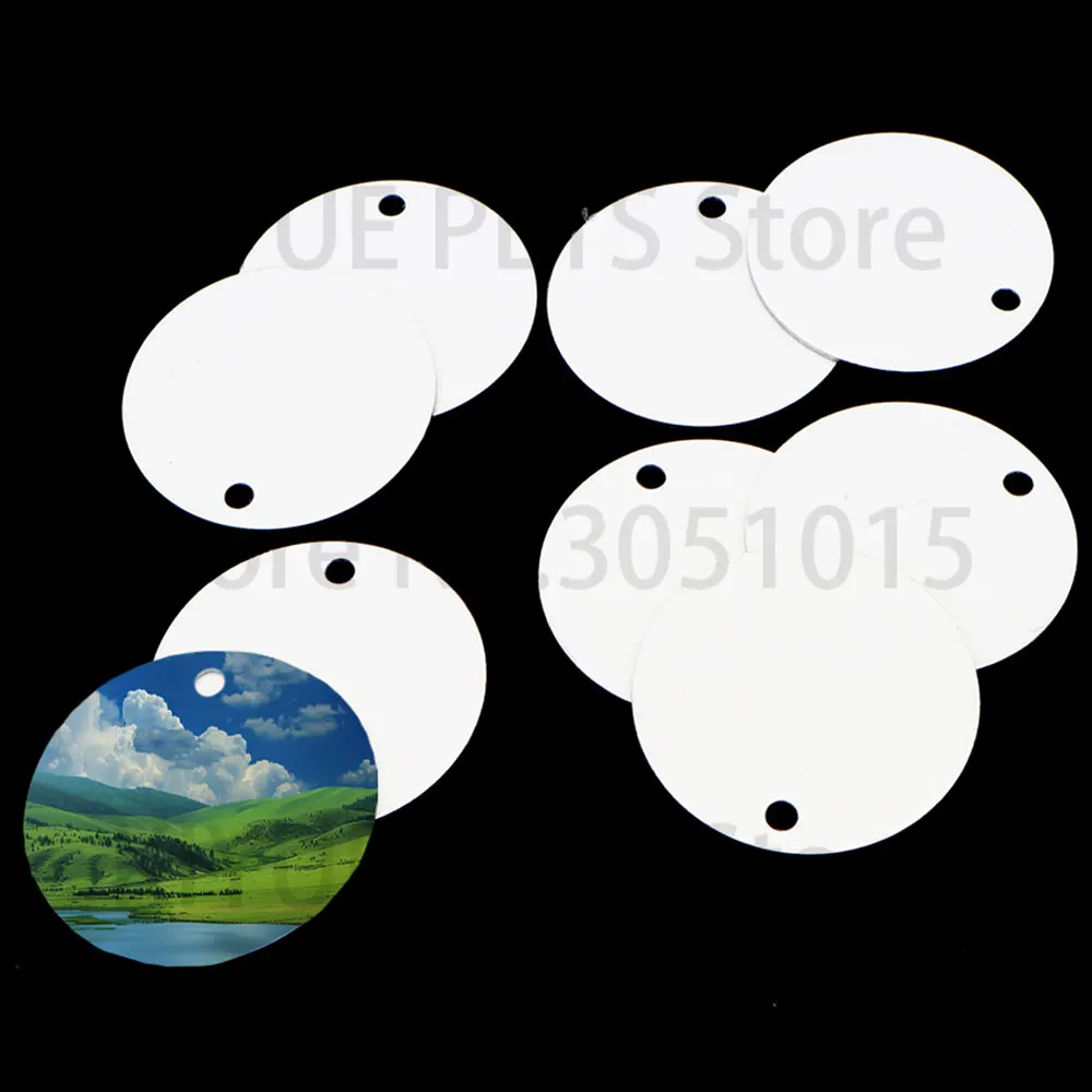 100 Uds. Etiqueta en blanco de aluminio para mascotas, Collar personalizado para perro, accesorios, Collar, colgante, logotipo de Color impreso, llave colgante para gato