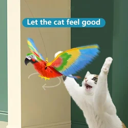 Juguete interactivo de pájaro volador para gato con cuerda de agarre