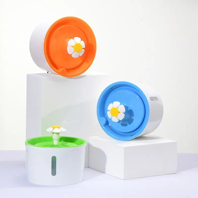 Bebedero fuente para gatos con filtro – Diseño de flor