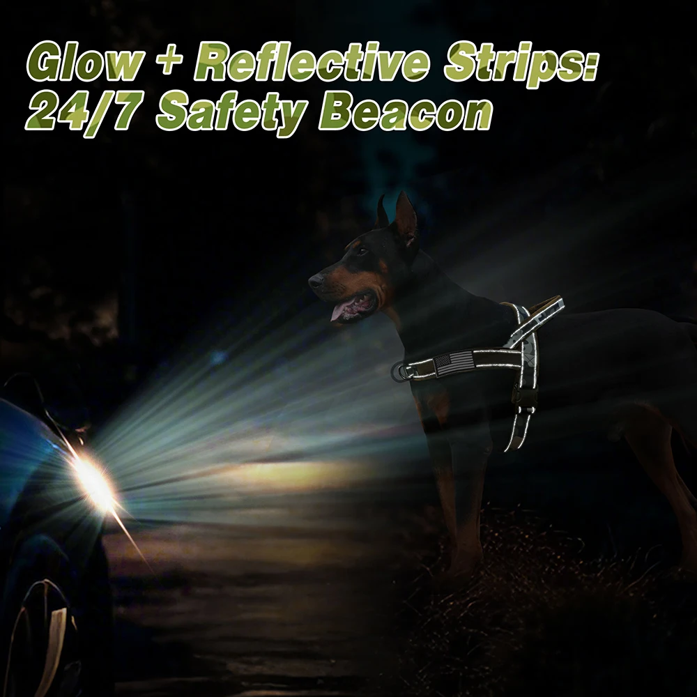 Tactical Military Dog Harness Reflective Dog Training Harnesses Padded Pet Tactical Vest for Medium Large Dogs German Shepherd - imagen 4