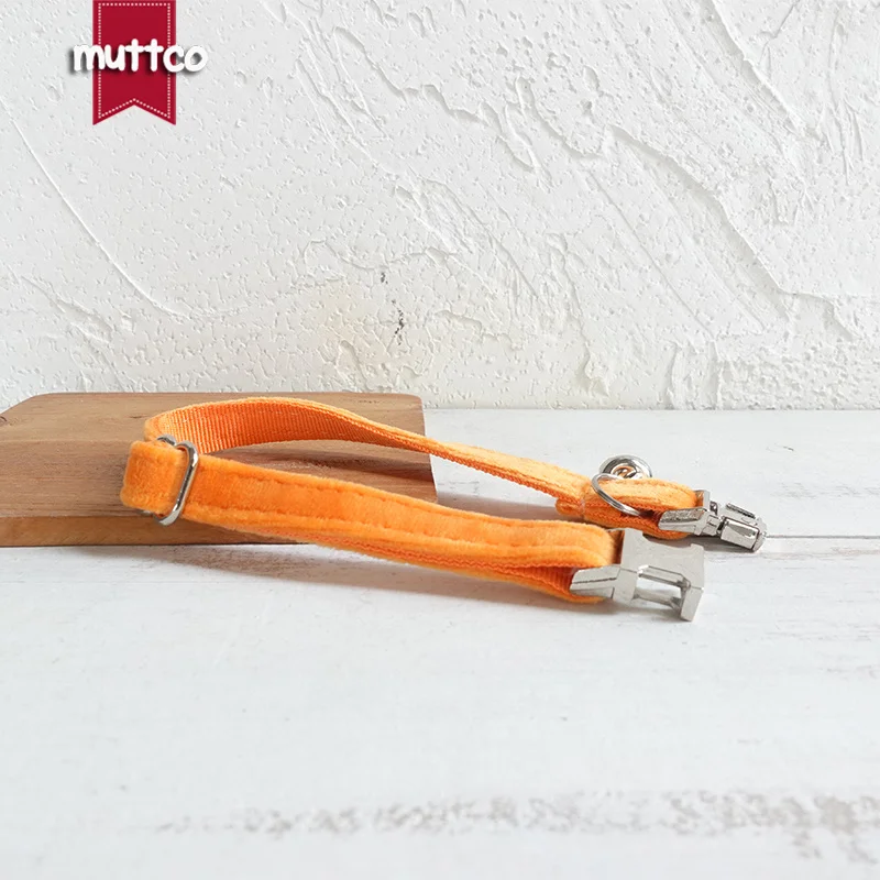 MUTTCO-collares de gato con grabado al por menor, diseño personalizado, collar hecho a mano el naranja, 2 tamaños, UCC147 - imagen 2