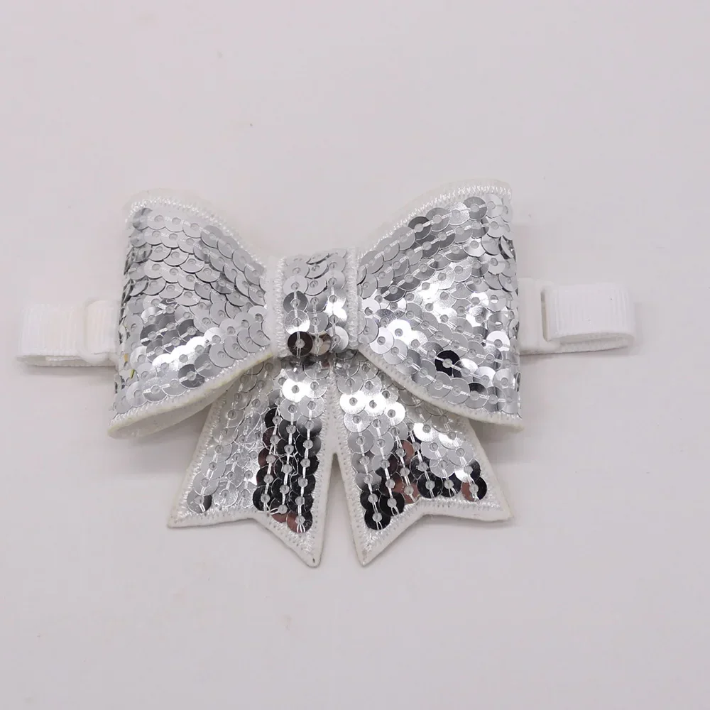 Pajarita de lentejuelas brillante para perros y gatos pequeños - boda - imagen 5